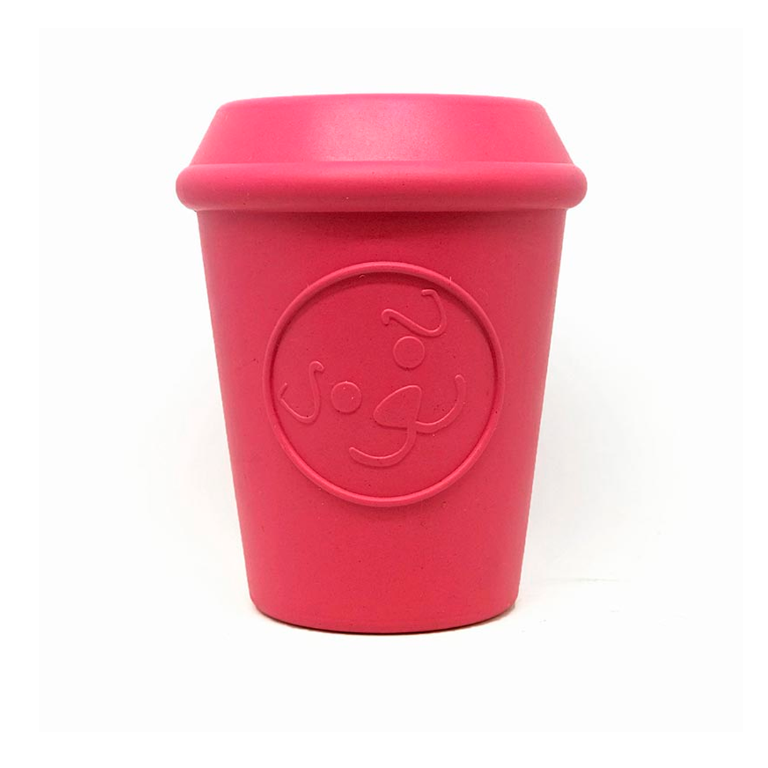 Jouet SodaPup "Tasse à café" rouge pour Chien